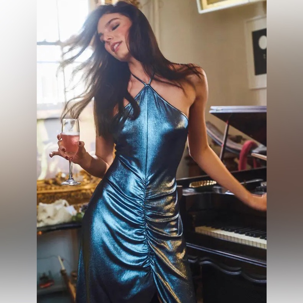 Fleur Du Mal Liquid Halter Dress